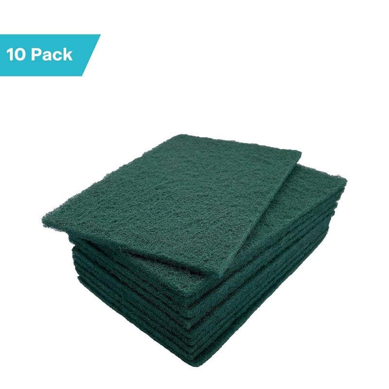 VSM 10-Pack: 6" x 9", Green - Fine, Non-Woven Hand Pad, Aluminum Oxide Grains, Rust and Oxidation Resistant, Multipurpose Abrasive Scrub Pad for Finishing and Cleaning - Image 2